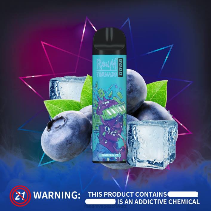 Fumot RandM Vape | RandM Tornado 00P2250 8000 Airflow Control Vape-Gerät 1St Erdbeer-Kiwi